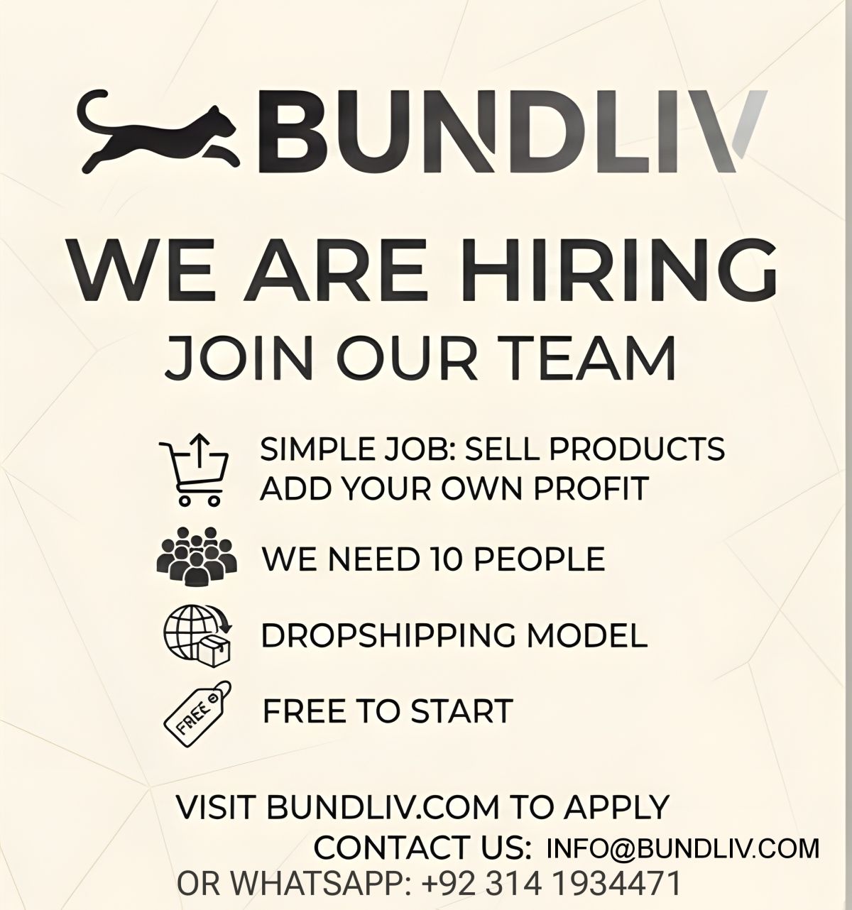 🔥 We Are Hiring – Jobs Available in Pakistan | BUNDLIV