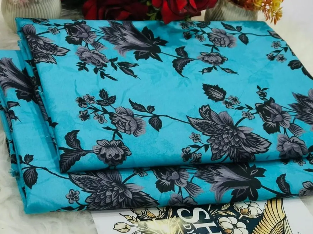 2 Pcs Women's Unstitched Printed Suit View Gallery - Pakistan