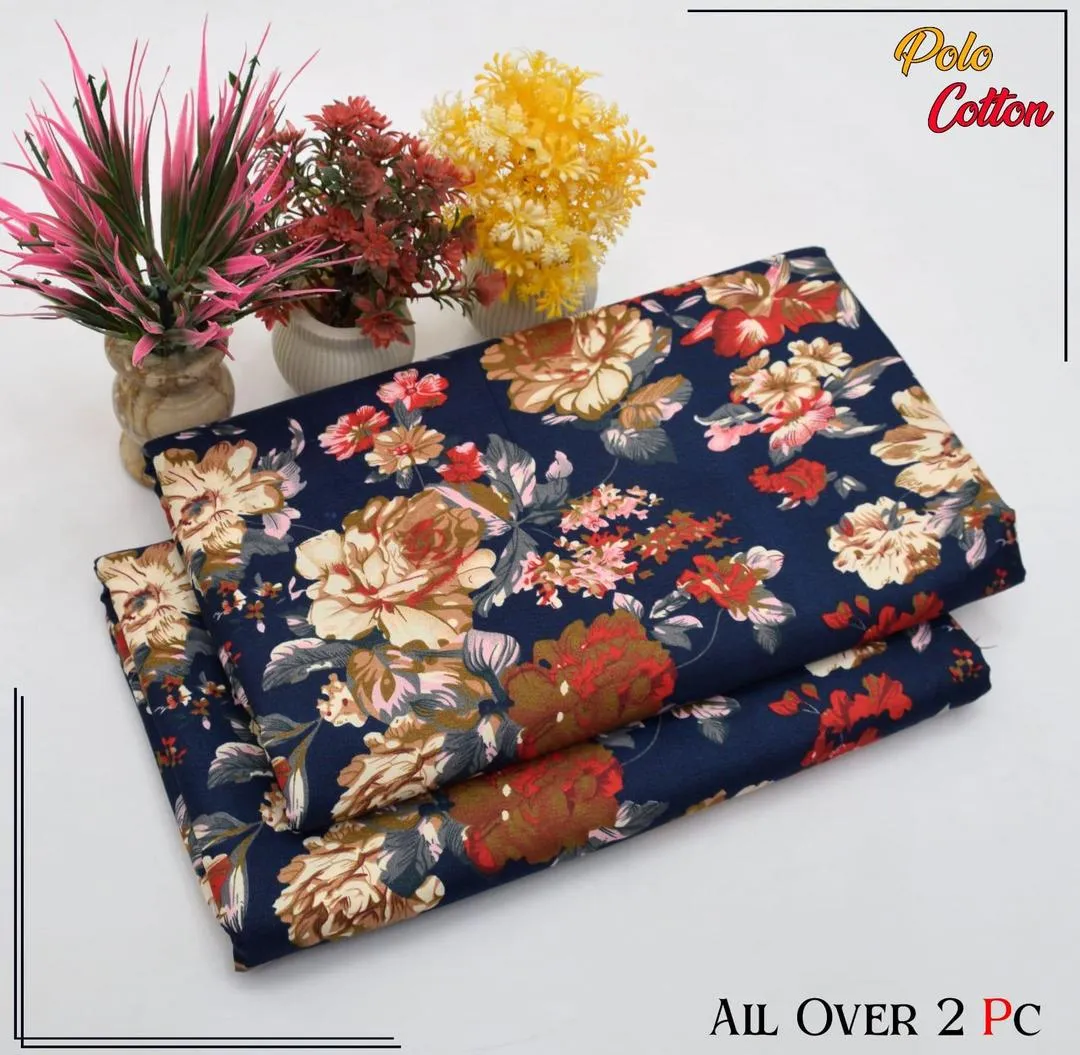 2 Pcs Women's Unstitched Printed Suit View Gallery - Pakistan