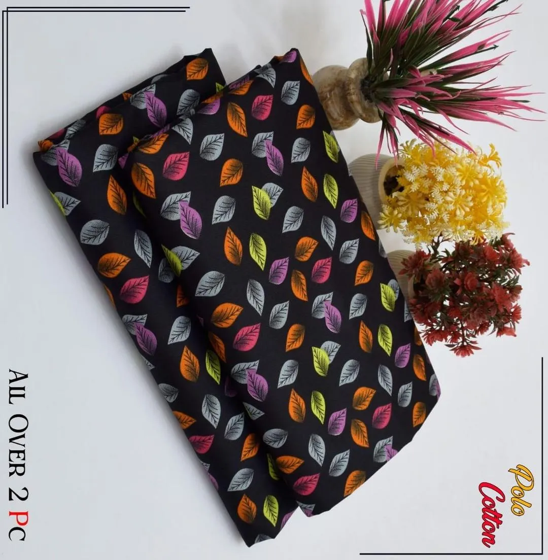 2 Pcs Women's Unstitched Printed Suit View Gallery - Pakistan