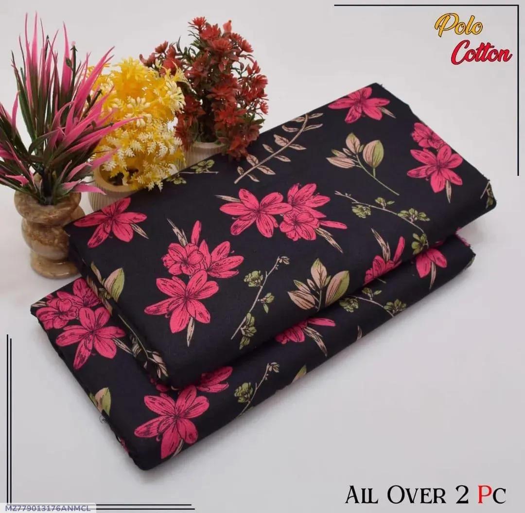 2 Pcs Women's Unstitched Printed Suit View Gallery - Pakistan