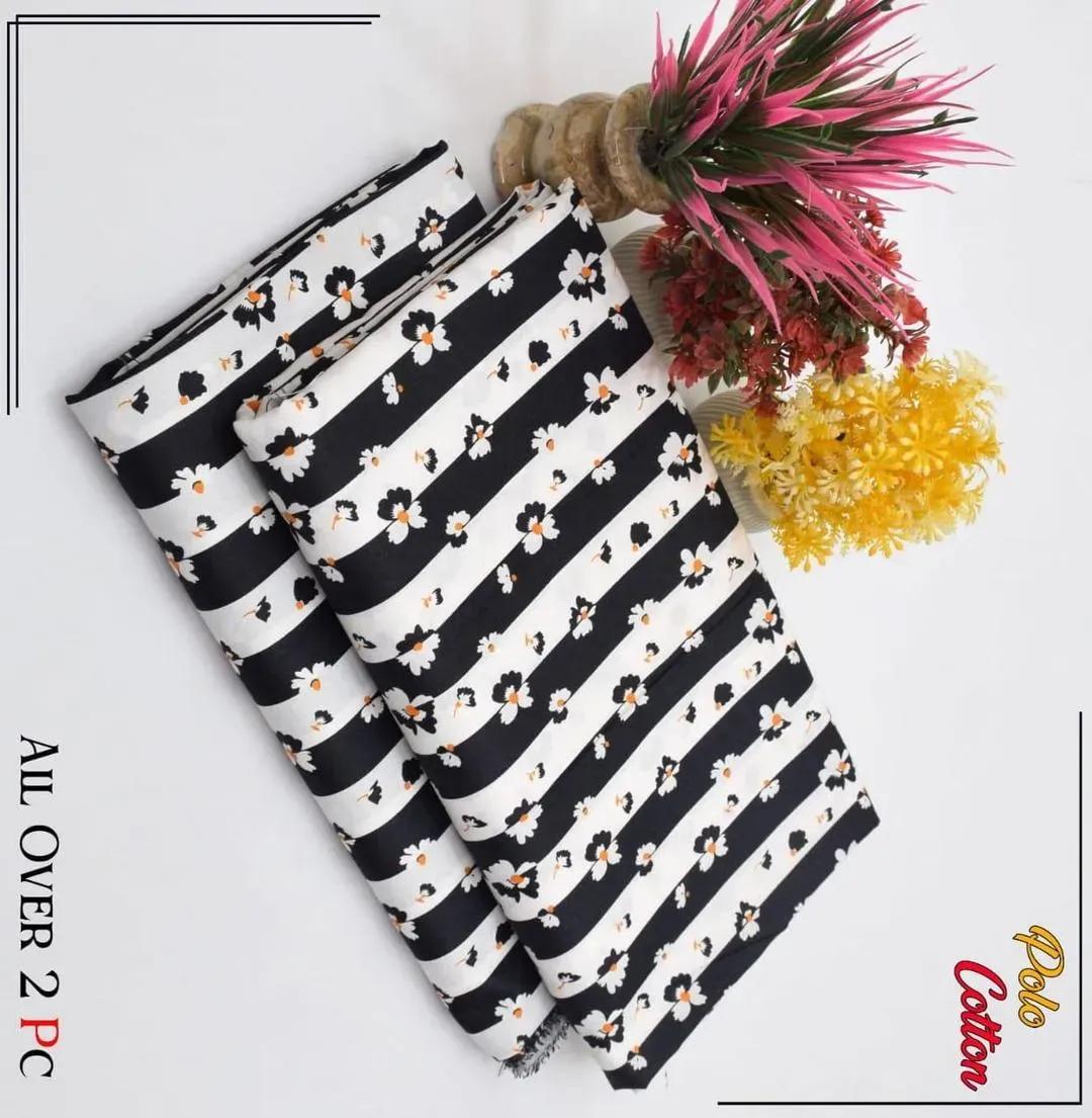 2 Pcs Women's Unstitched Printed Suit View Gallery - Pakistan