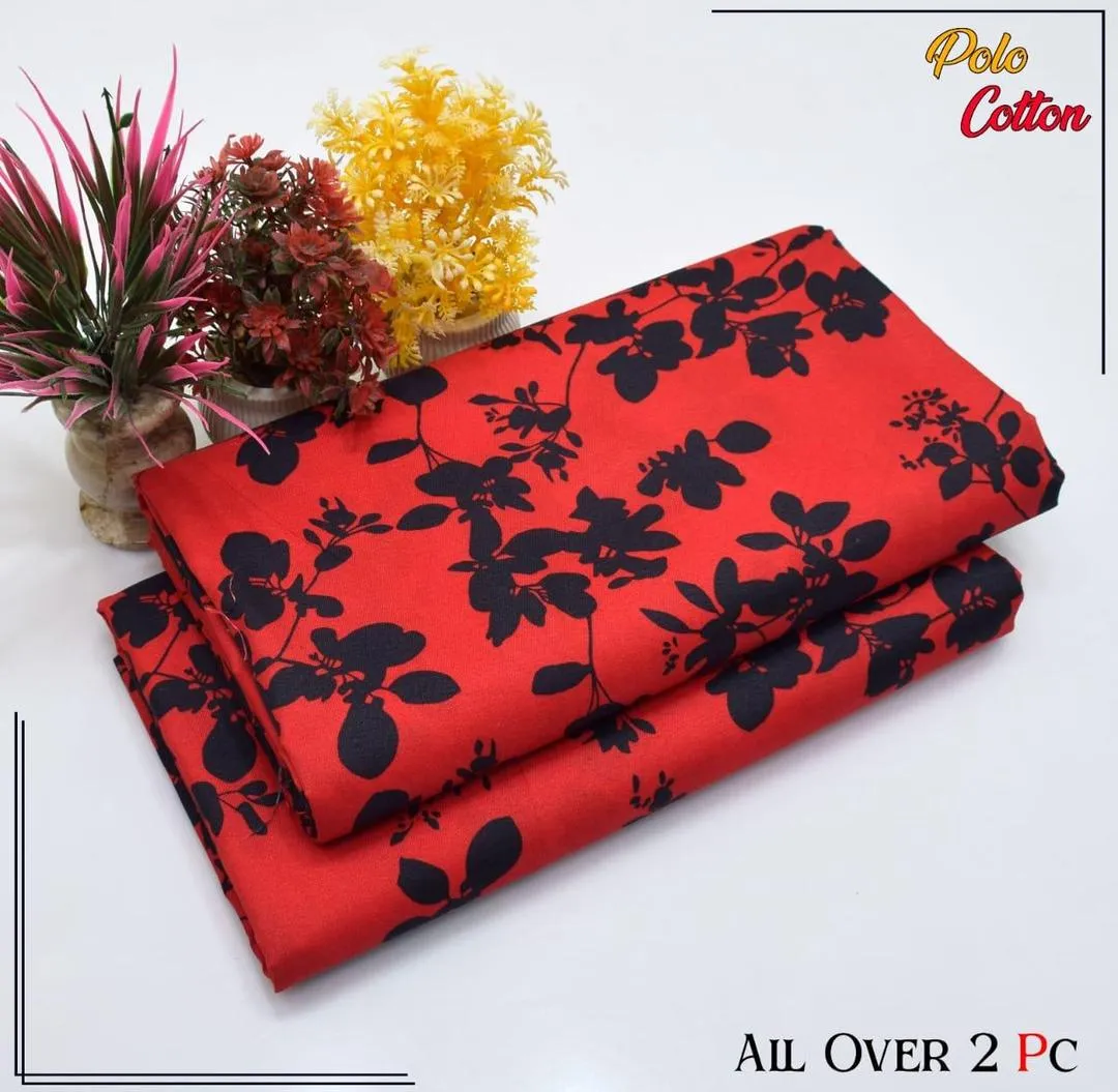 2 Pcs Women's Unstitched Printed Suit View Gallery - Pakistan