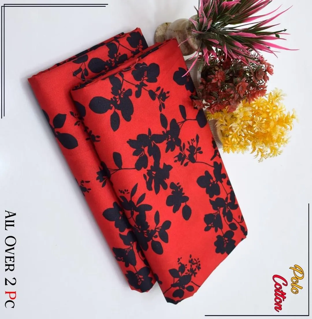 2 Pcs Women's Unstitched Printed Suit View Gallery - Pakistan