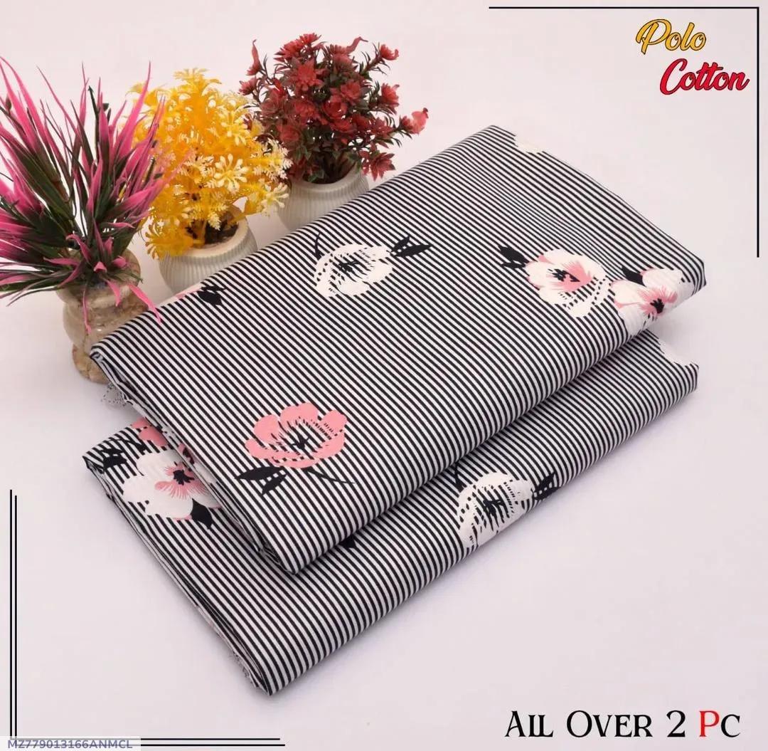 2 Pcs Women's Unstitched Printed Suit View Gallery - Pakistan