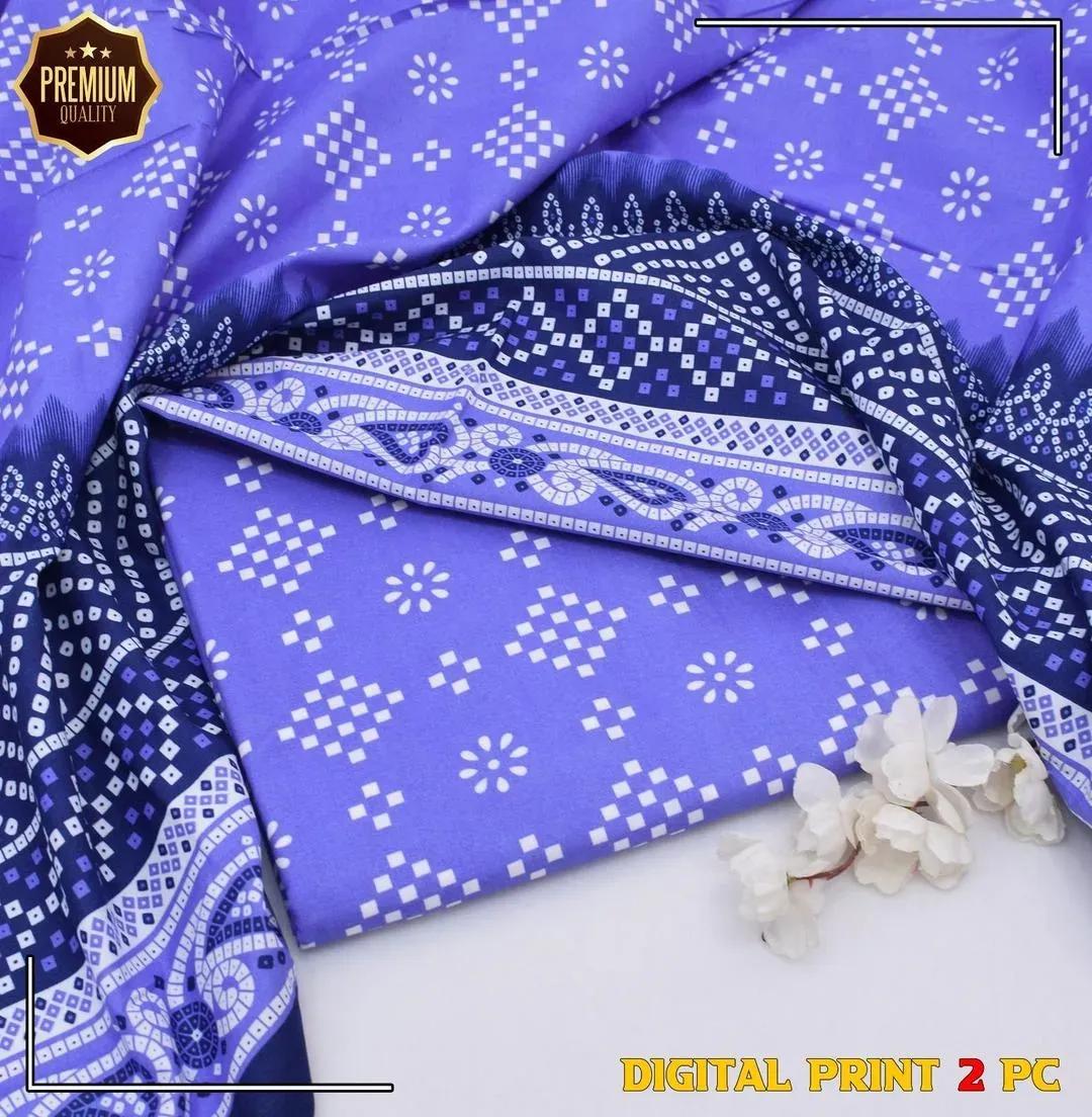 2 Pcs Women's Unstitched Printed Suit - Online Shopping Pakistan