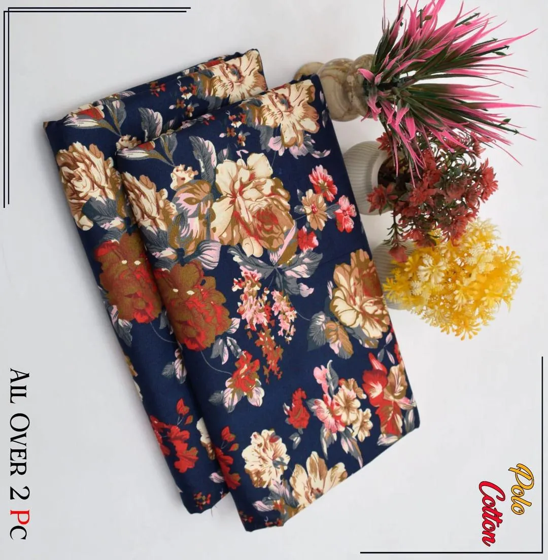 2 Pcs Women's Unstitched Printed Suit - Online Shopping Pakistan