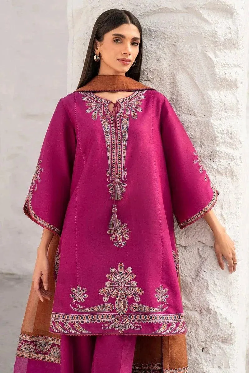 3 Pcs Women's Unstitched Embroidered Suit - Online Shopping Pakistan