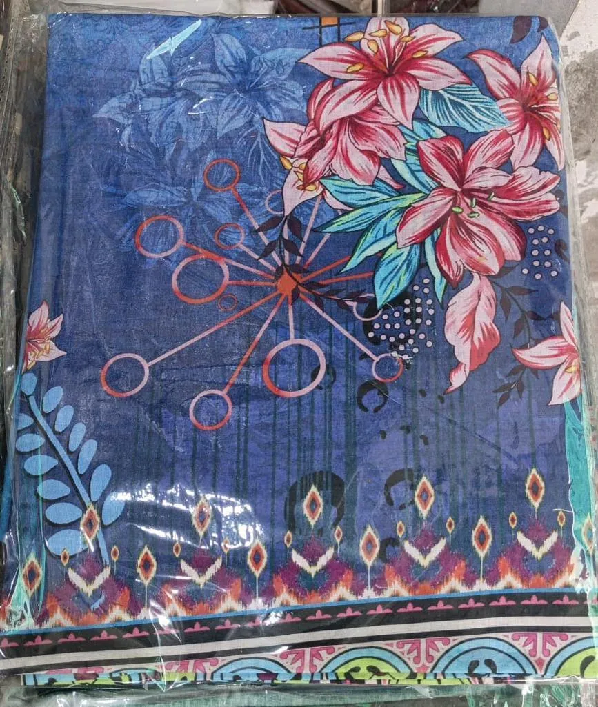 3 Pcs Women's Unstitched Printed Suit View Gallery - Pakistan
