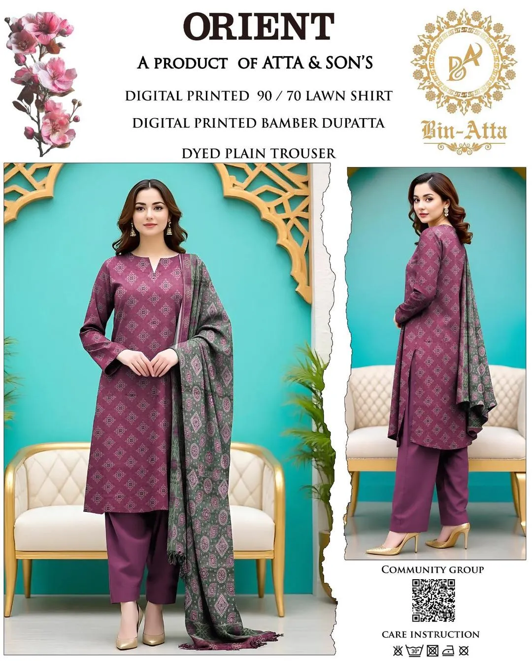 3 Pcs Women's Unstitched Printed Suit - Online Shopping Pakistan