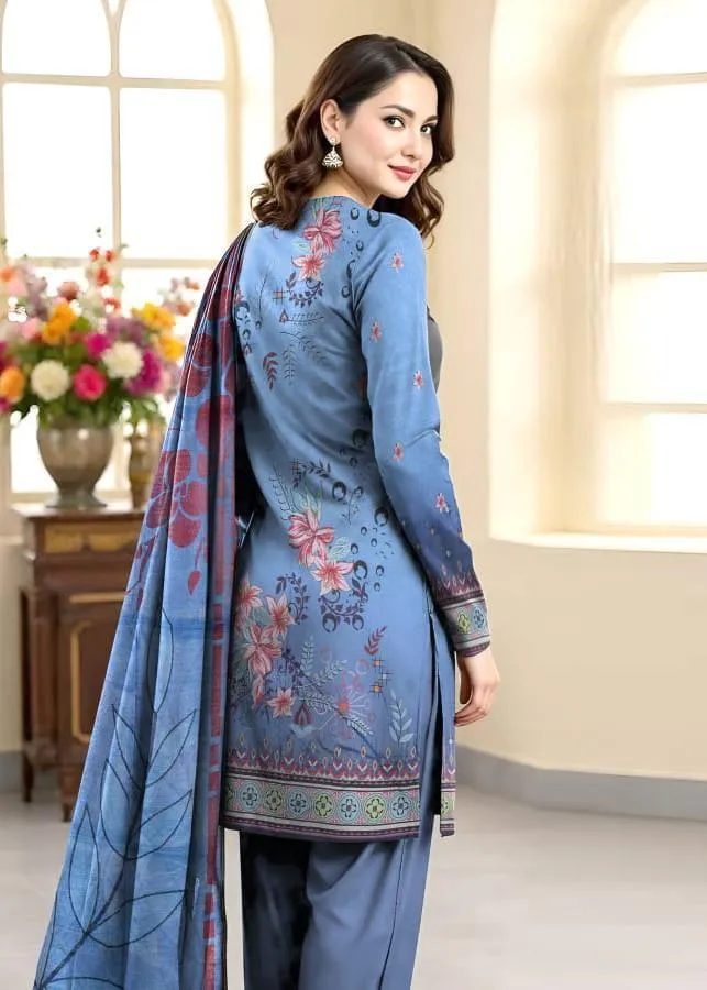3 Pcs Women's Unstitched Printed Suit - Online Shopping Pakistan