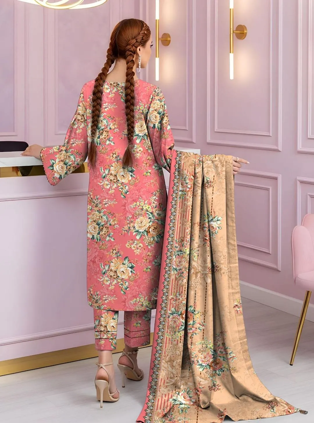 3 Pcs Women's Unstitched Printed Suit - Online Shopping Pakistan