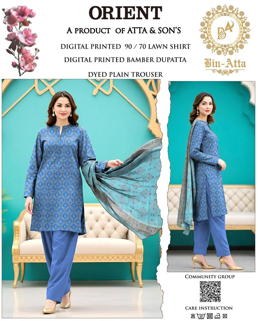 3 Pcs Women's Unstitched Printed Suit - Online Shopping Pakistan