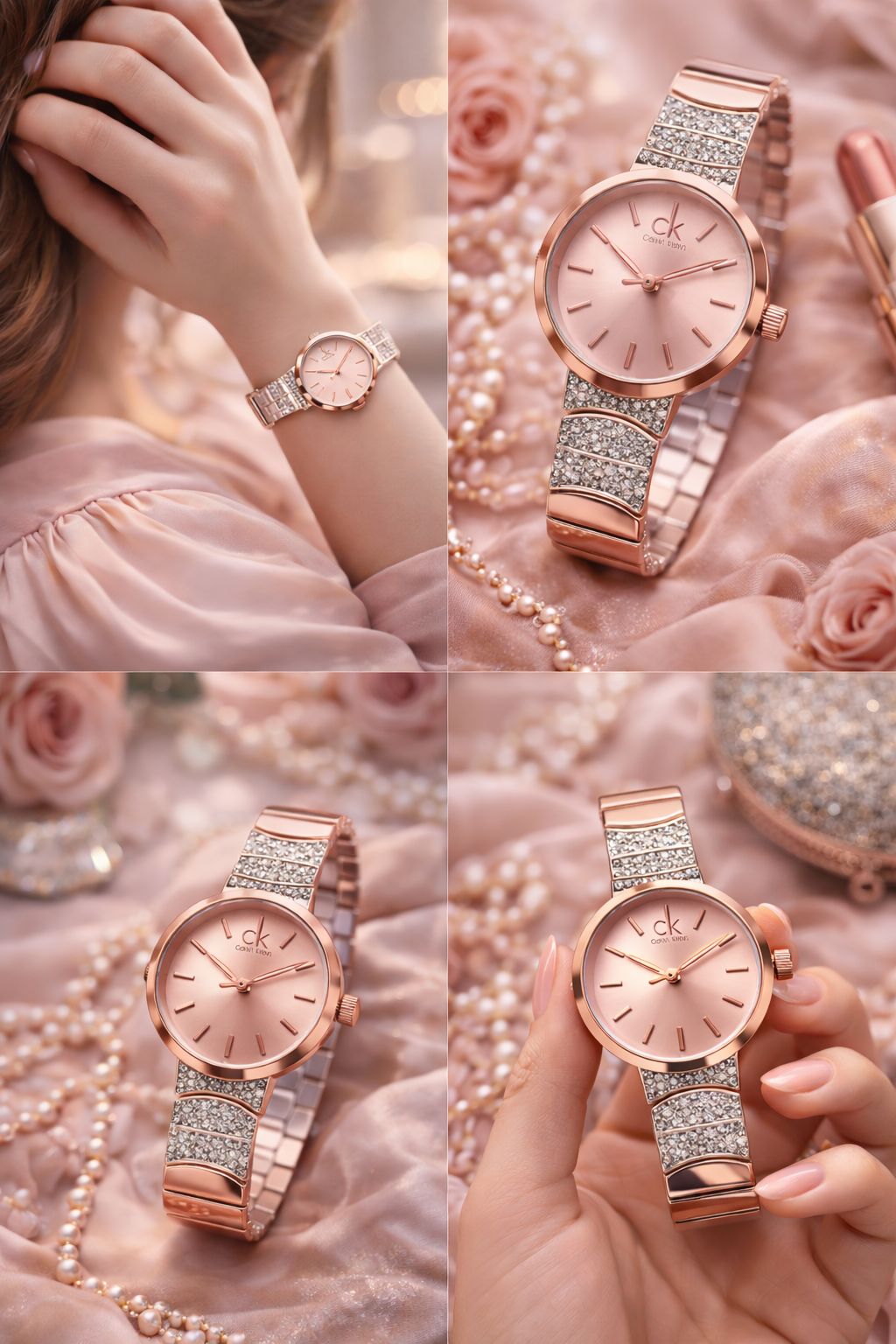 Calvin Klein Luxury Diamond Cut Glass Watch – Elegant Female Collection - Online Shopping in Pakistan - BUNDLIV