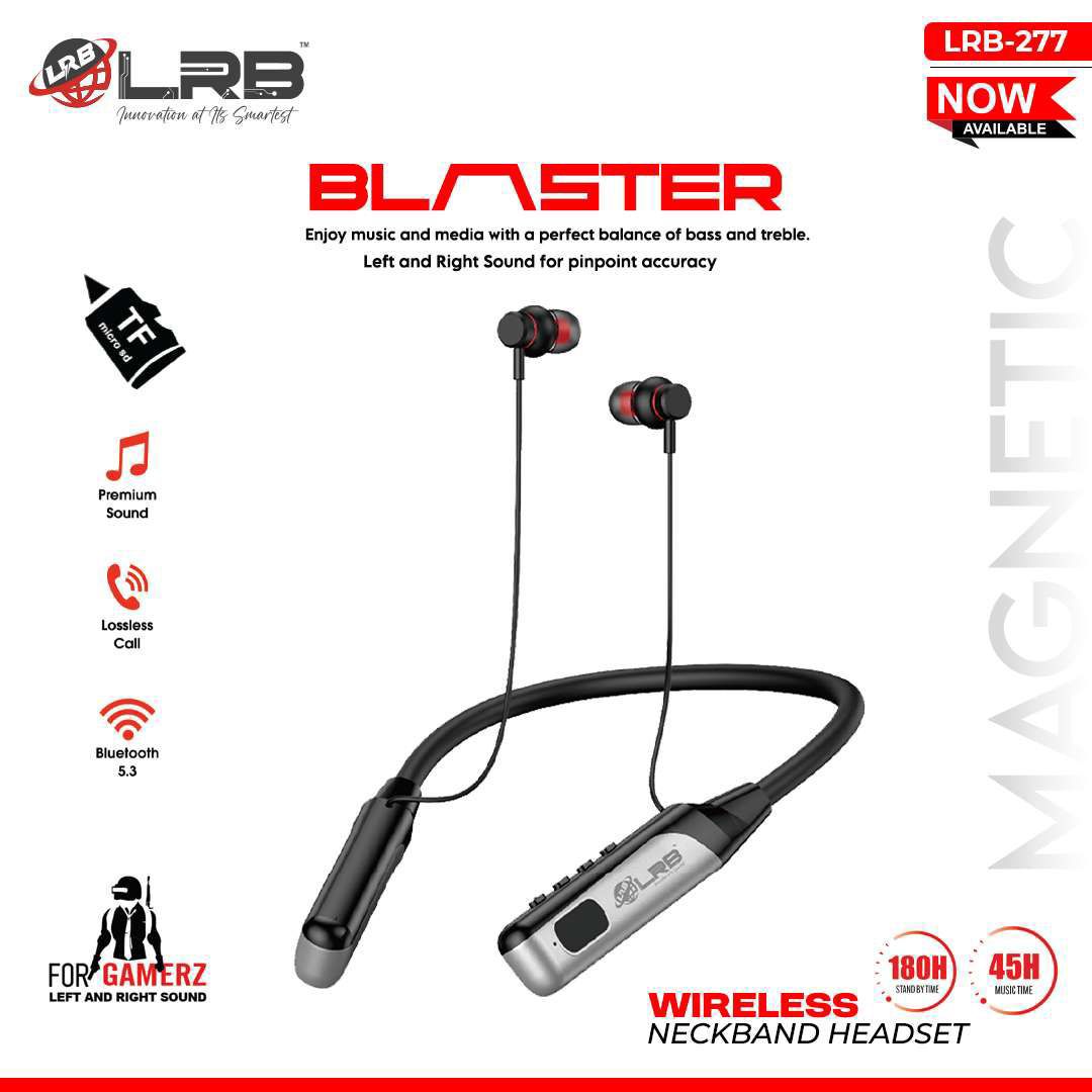 LRB-277 Blaster Wireless Neckband Headset – Pro Gaming &amp; Music Edition - Online Shopping Pakistan