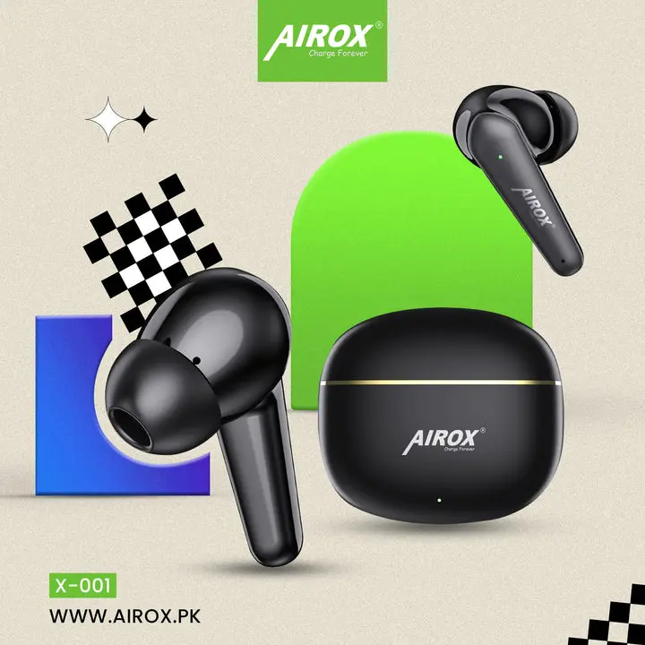 Airox X001 BT 5.3 True Wireless Earbuds – Premium Stereo Sound View Gallery - Pakistan