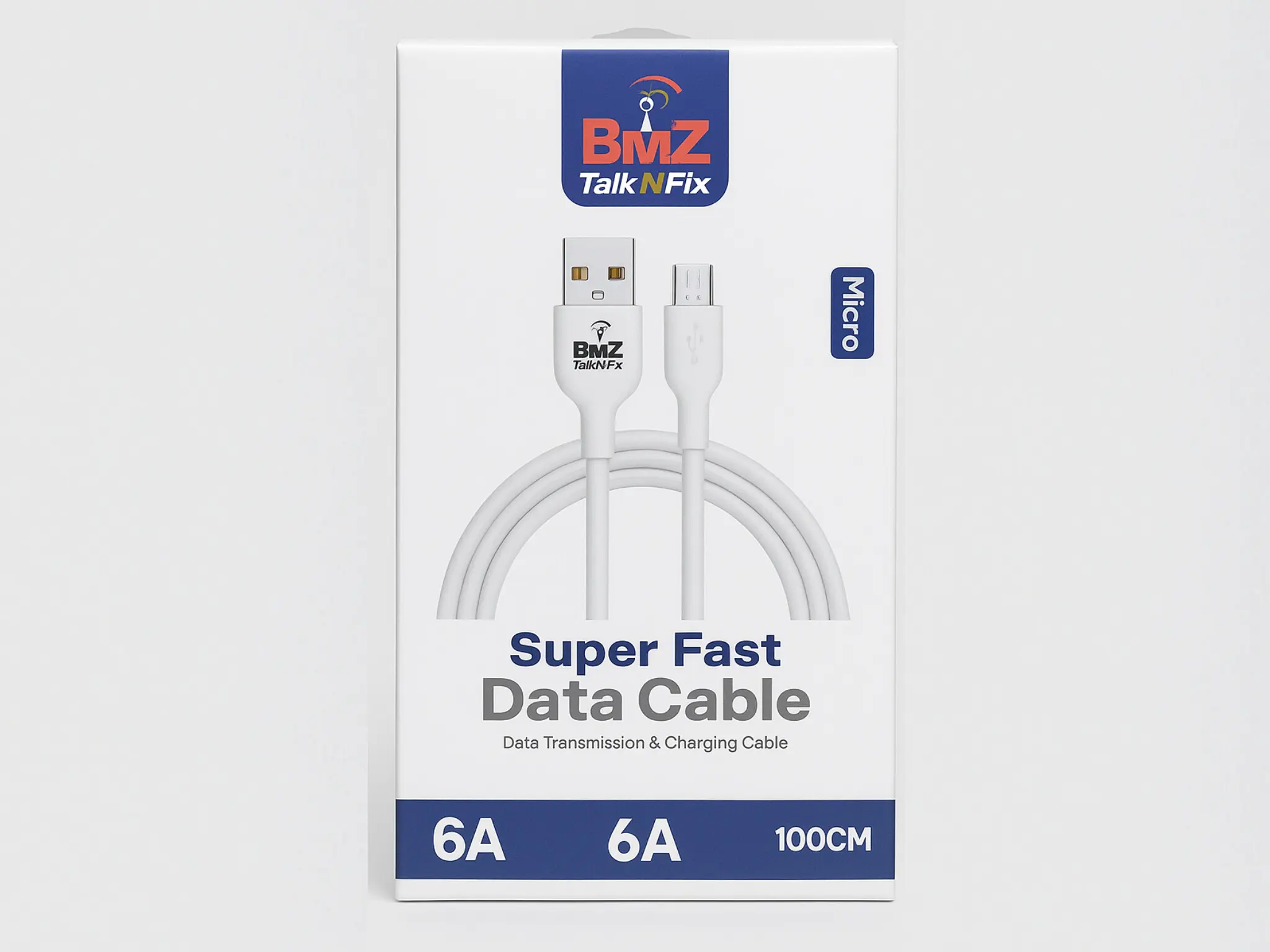 BMZ  Super Fast Data Cable 6A Output | 100cm Micro USB Charging Cable