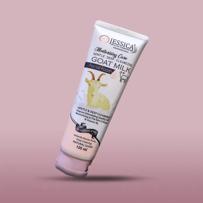 Goat Milk Brightening Facial Foam – Gentle Hydrating Cleanser for All Skin Types