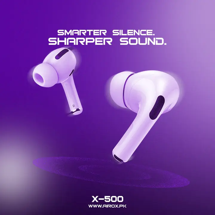Airox X500 AirPods Pro – True Wireless Earbuds with Noise Cancellation & Touch Control View Gallery - Pakistan