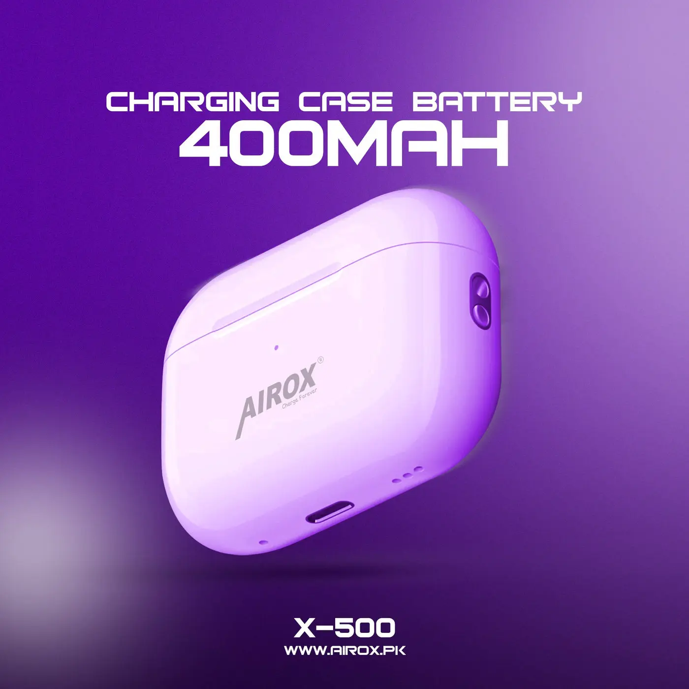 Airox X500 AirPods Pro – True Wireless Earbuds with Noise Cancellation & Touch Control View Gallery - Pakistan