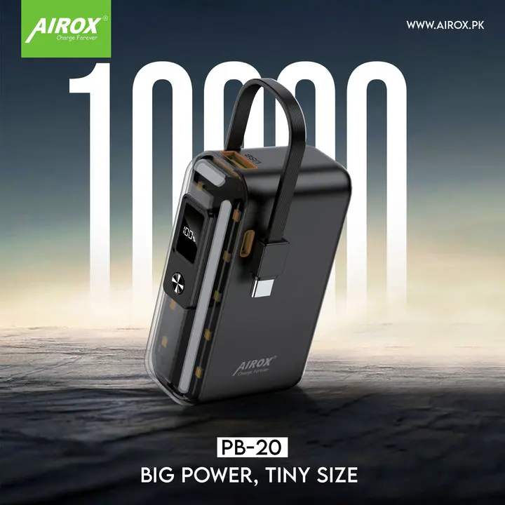 Airox PB20 Power Bank 10,000 mAh View Gallery - Pakistan