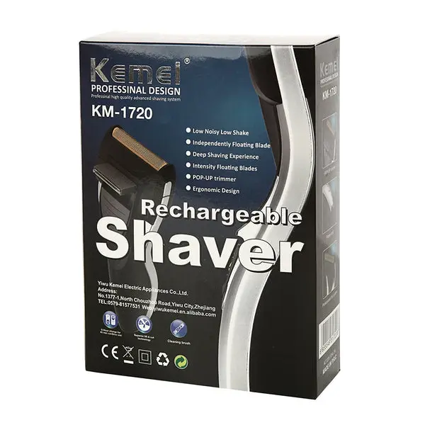 Kemei KM-1720 Rechargeable Electric Shaver – Smooth & Powerful Shaving Experience View Gallery - Pakistan