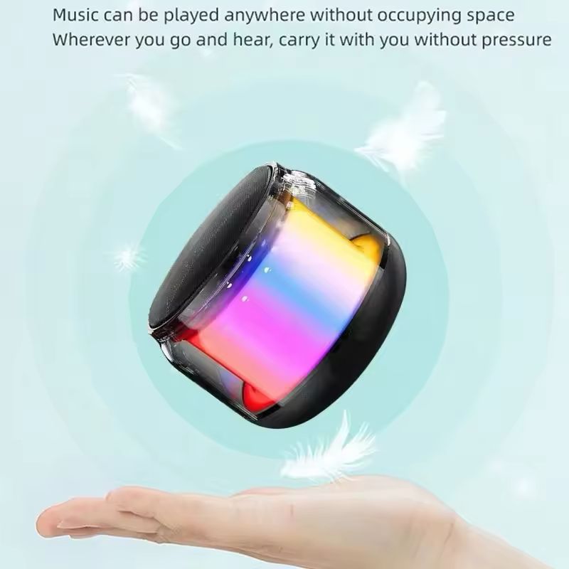 Premium Mini RGB Acrylic Wireless Speaker – Portable Crystal Sound & LED Light Show View Gallery - Pakistan
