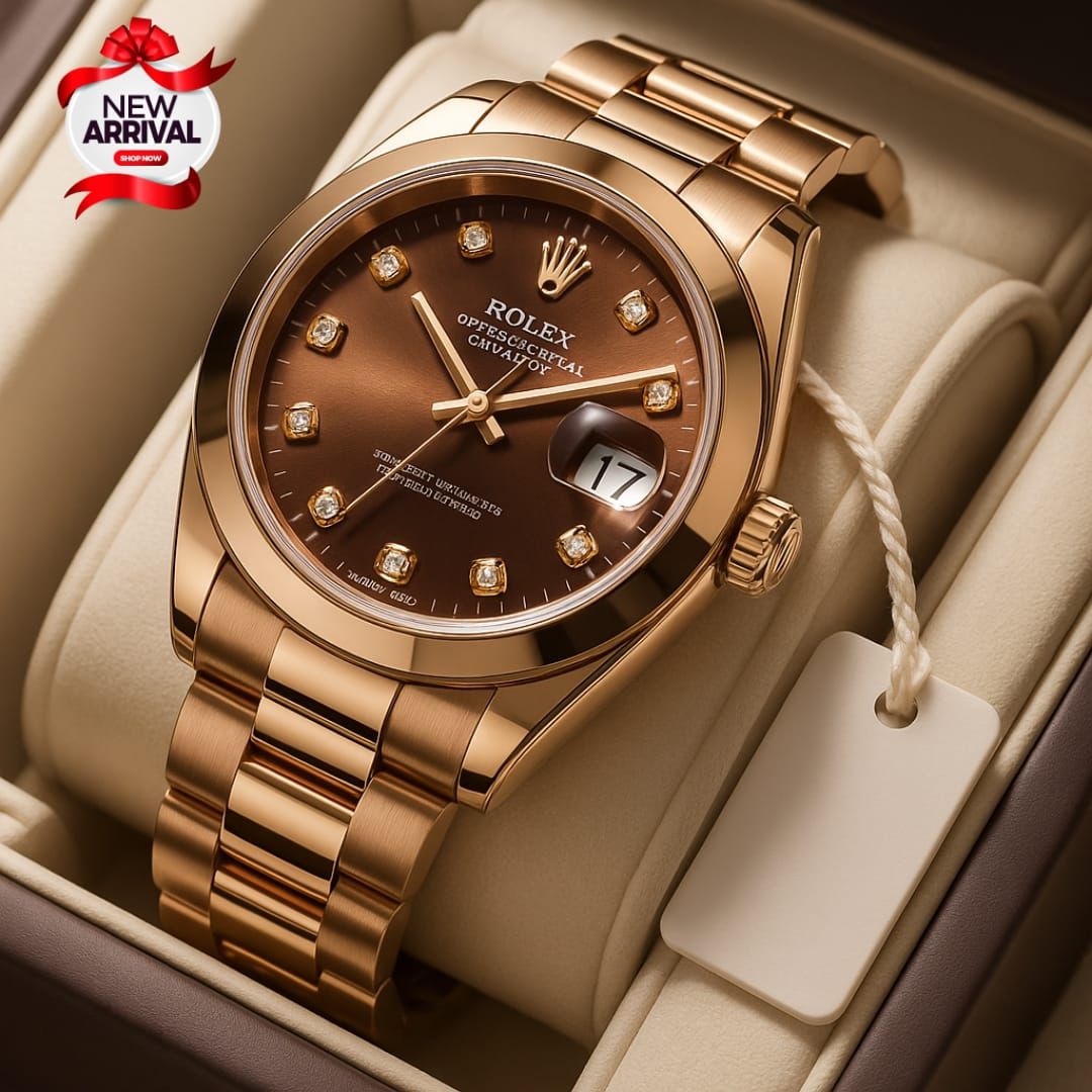 Premium Rolex Datejust Style Gents Watch – Luxury Stone Studded Edition View Gallery - Pakistan