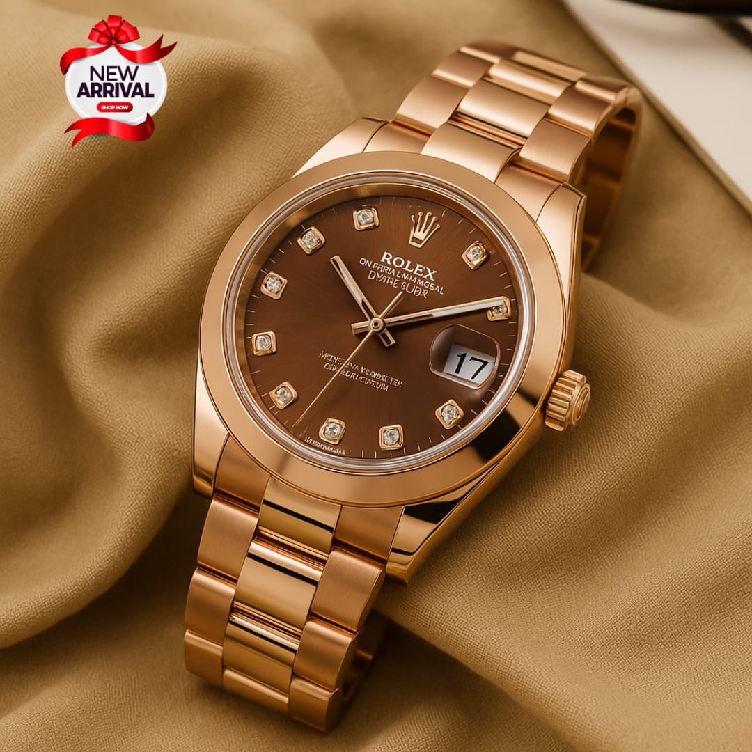 Premium Rolex Datejust Style Gents Watch – Luxury Stone Studded Edition View Gallery - Pakistan