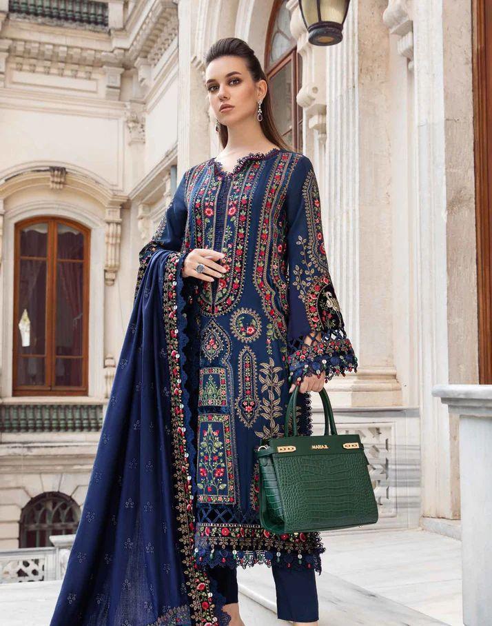 3 Pcs Women's Unstitched Embroidered Suit - Online Shopping in Pakistan - BUNDLIV