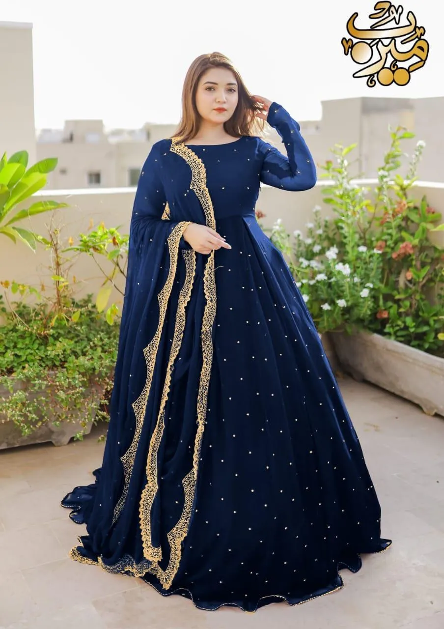 3 Pcs Women's Stitched Chiffon Embroidered Suit - Online Shopping Pakistan