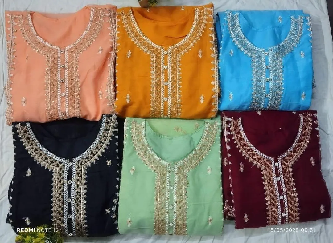 3 Pcs Women's Stitched Organza Embroidered Suit View Gallery - Pakistan