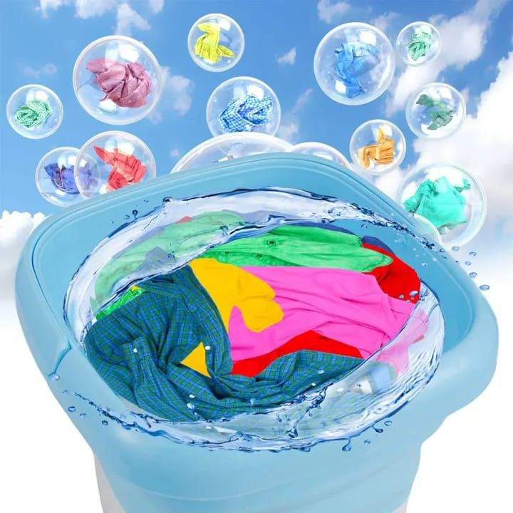 Portable Mini Folding Washing Machine, travel camping washing machine,Magic Foldable Small Clothes Washing Machine View Gallery - Pakistan