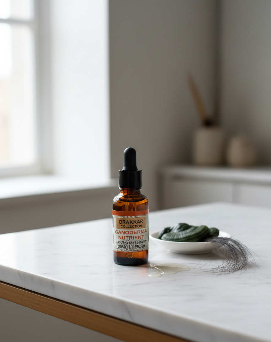 Drakkar Ganoderma Hair Serum | Ultimate Nutrient & Shine Therapy | Healthy Hair Boost & Repair Serum | 30gm View Gallery - Pakistan