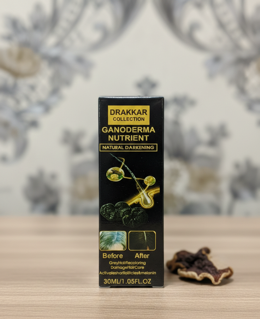 Drakkar Ganoderma Hair Serum | Ultimate Nutrient & Shine Therapy | Healthy Hair Boost & Repair Serum | 30gm View Gallery - Pakistan
