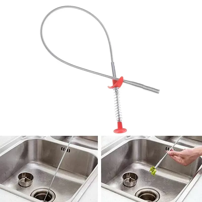 Metal Flexible 30cm Wire Brush Drain Cleaner | Sink, Sewer & Pipe Dredging Tool | Clog Remover View Gallery - Pakistan