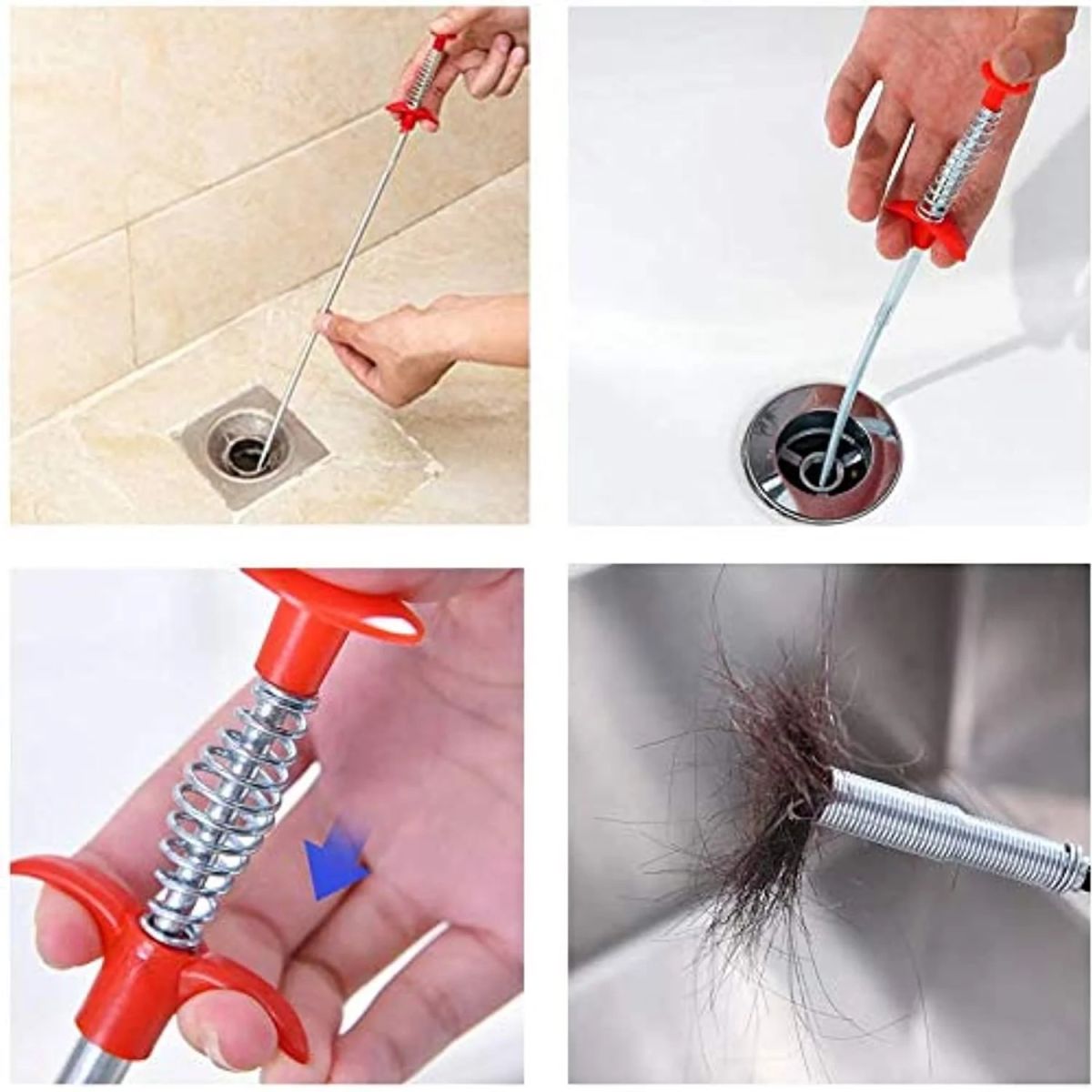 Metal Flexible 30cm Wire Brush Drain Cleaner | Sink, Sewer & Pipe Dredging Tool | Clog Remover View Gallery - Pakistan