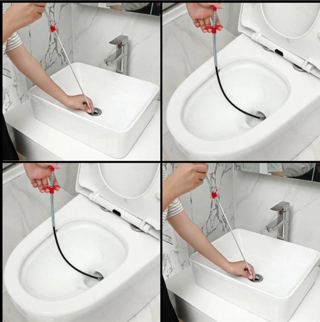 Metal Flexible 30cm Wire Brush Drain Cleaner | Sink, Sewer & Pipe Dredging Tool | Clog Remover View Gallery - Pakistan