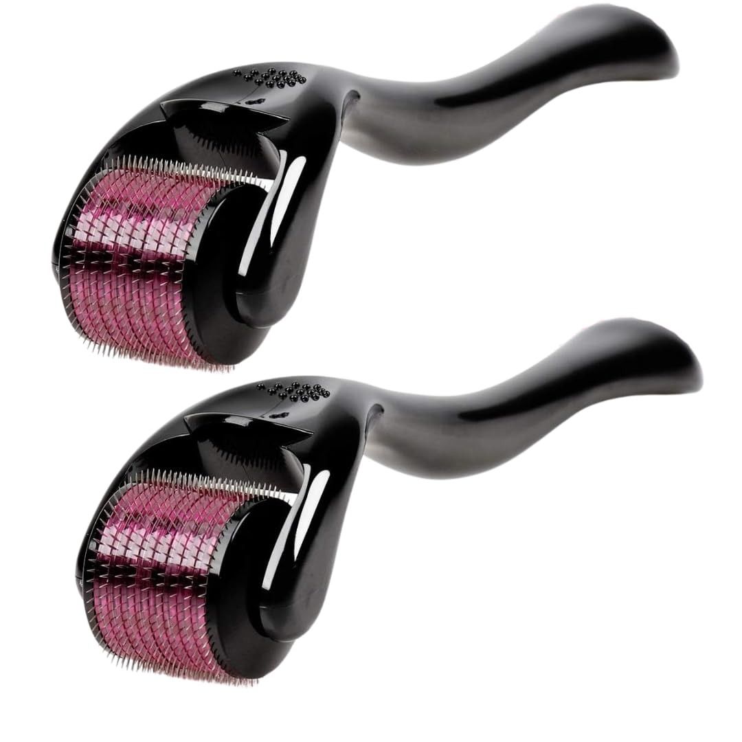 Derma Roller 0.5mm | 540 Micro Needles | Professional Microneedling for Face, Beard & Hair Growth View Gallery - Pakistan