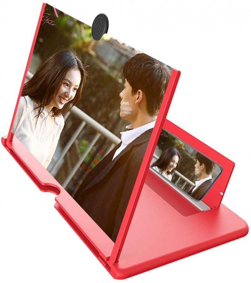 Mobile Screen Magnifier – HD 3D Video Amplifier & Foldable Smartphone Stand | Eye Protection Theater Experience for Movies and Gaming - 12 inches View Gallery - Pakistan