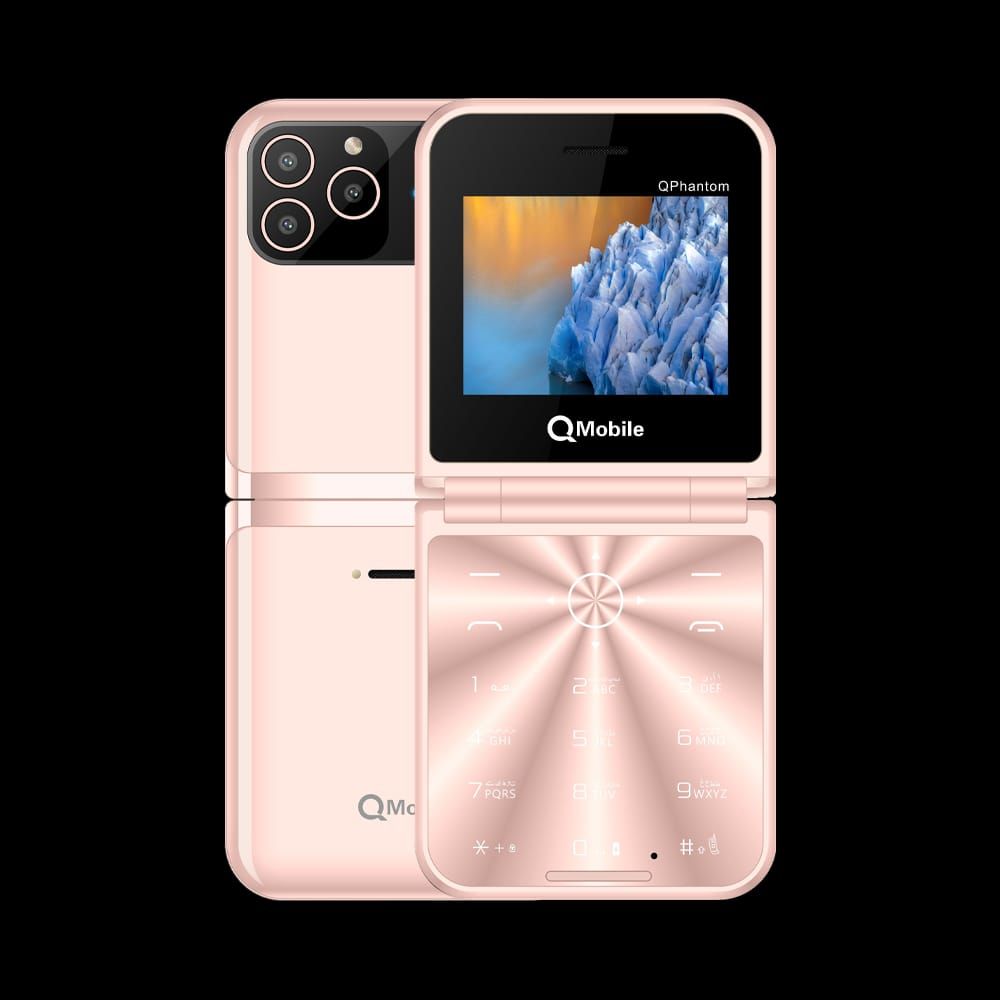 QMobile Phantom Fold 2.4 Inch Display PTA Approved Mobile With 1400mAh Battery 4 SIM Support And Type C Charger (Random Color) View Gallery - Pakistan
