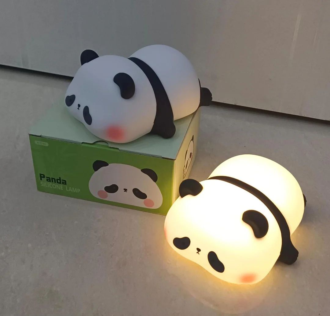 Rechargeable Panda Lamp | Cute Panda Night Light | Soft Silicon Lamp For Room Decoration | Panda Lamp View Gallery - Pakistan
