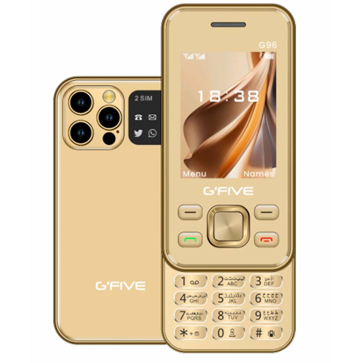 Gfive G96 Slider Mobile | 2.4" QVGA Display | Dual SIM | PTA Approved | 2000mAh Battery (Random Colour) View Gallery - Pakistan