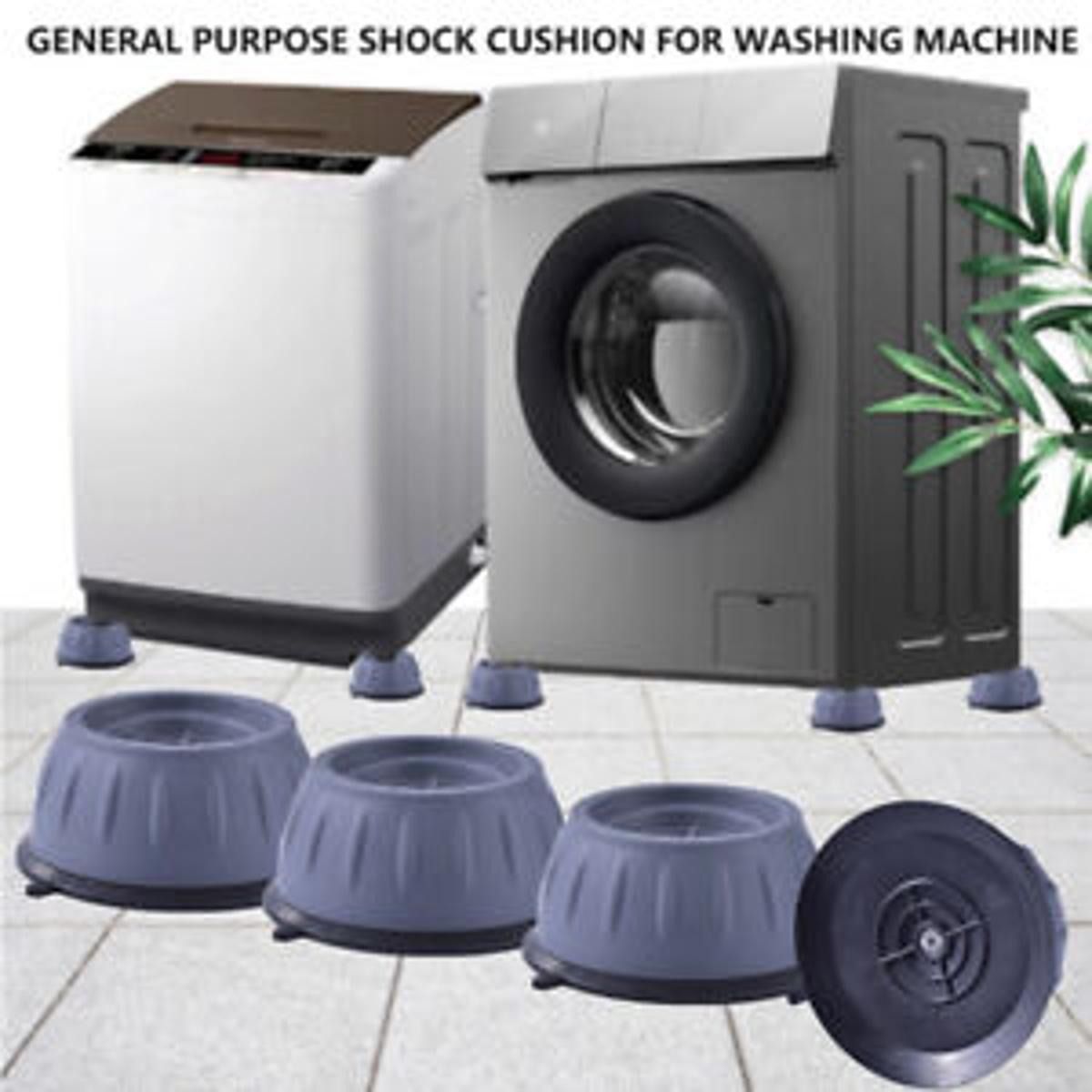 4Pcs Universal Anti‑Vibration Feet Pads | Washing Machine, Dryer, Refrigerator & Furniture Non‑Slip Rubber Mat (Small Size) View Gallery - Pakistan