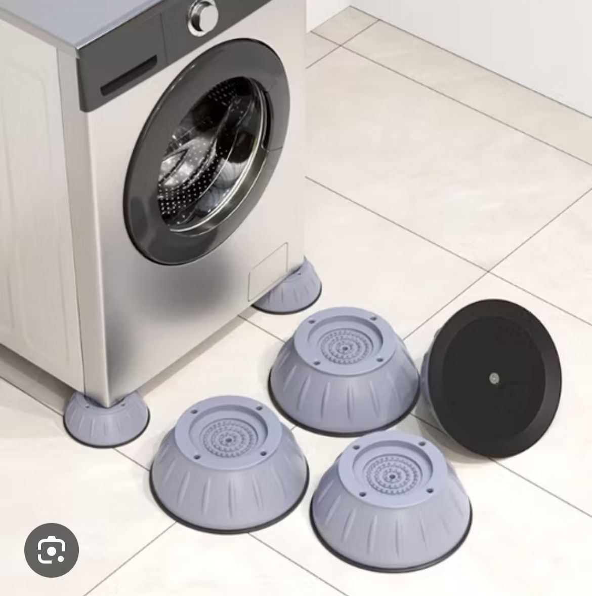 4Pcs Universal Anti‑Vibration Feet Pads | Washing Machine, Dryer, Refrigerator & Furniture Non‑Slip Rubber Mat (Small Size) View Gallery - Pakistan