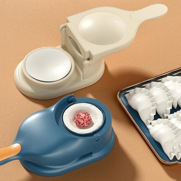 2-in-1 Manual Dumpling Maker & Dough Press Machine | Portable Samosa & Gujiya Mould Tool | Easy Kitchen DIY Pastry Accessory View Gallery - Pakistan