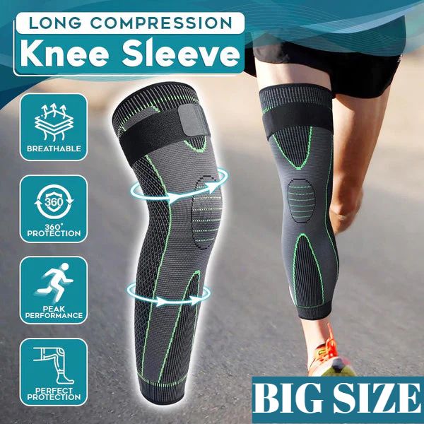 1pc Long Knee Support Knee Pad With Belt | Adjustable Knee Support For Men And Women | Anti-Slip Knee Warmer Sleeves | Knee Sleeves