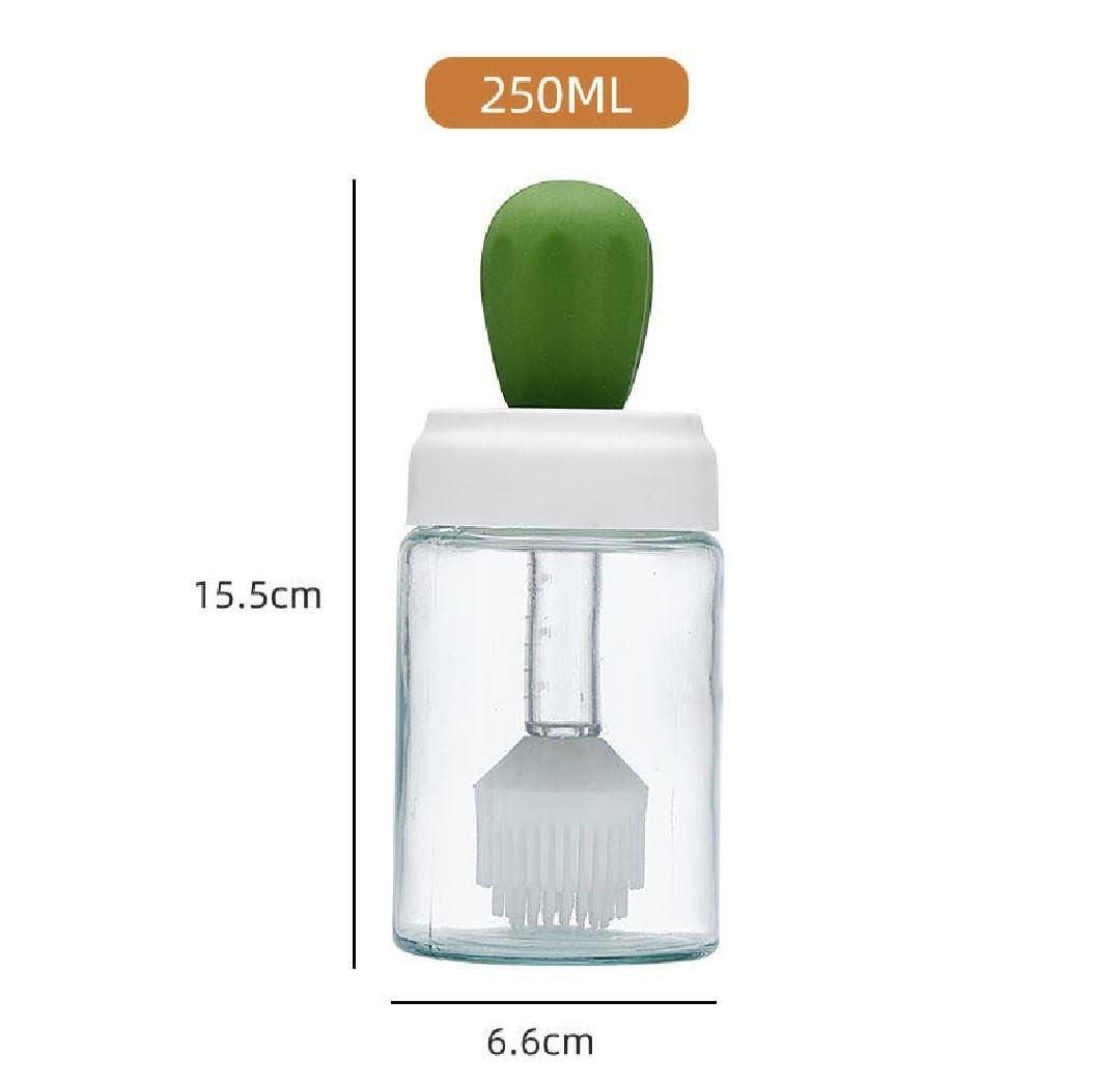 Oil Dispenser Bottle With Silicone Brush 2 In 1 Cooking Oil Tank And Basting Brush Heat Resistant Glass Oil Brush Bottle (Random Color) View Gallery - Pakistan