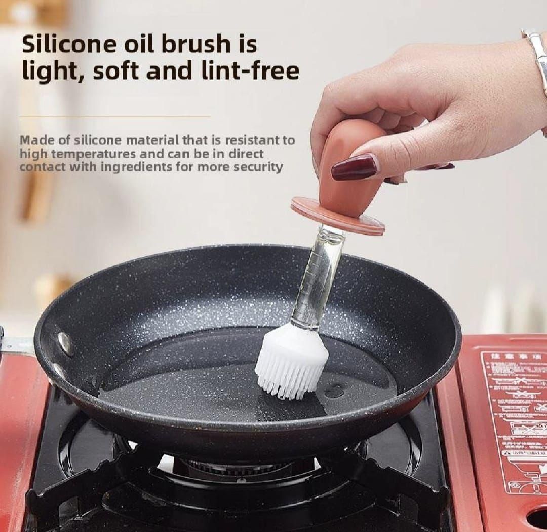 Oil Dispenser Bottle With Silicone Brush 2 In 1 Cooking Oil Tank And Basting Brush Heat Resistant Glass Oil Brush Bottle (Random Color) View Gallery - Pakistan
