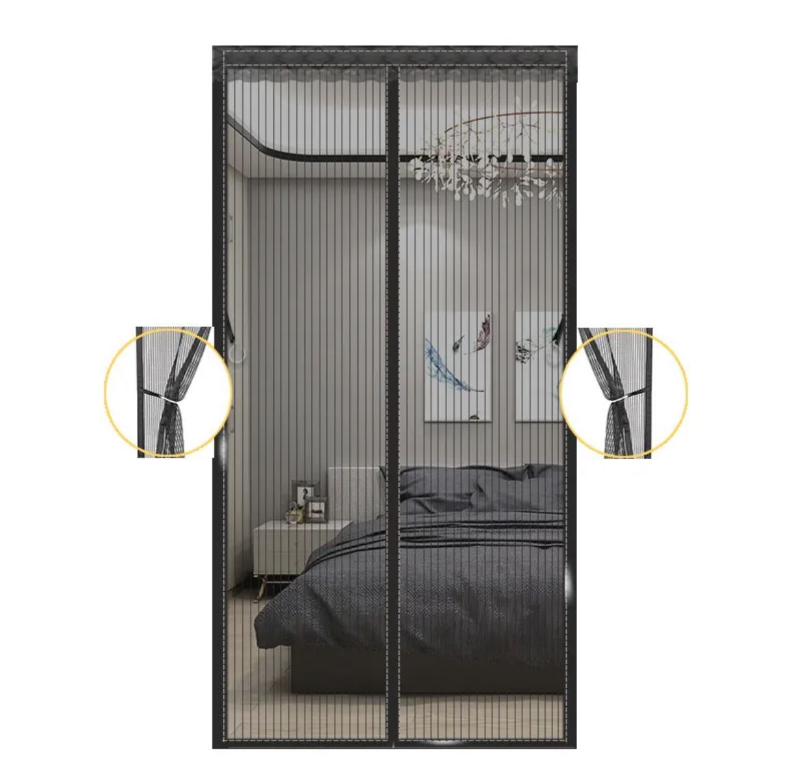 Premium Quality Mosquito Magic Mesh In Hard Box With 20pcs Double Tape Stickers And 12pcs Hocks For Easy Installation View Gallery - Pakistan